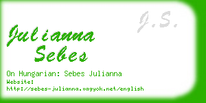 julianna sebes business card